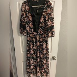 Floral polka dot dress xl